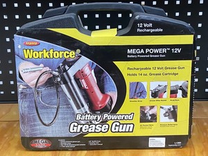 lot 33 image: Legacy WorkForce Mega-Power 12Volt Cordless Grease Gun Set