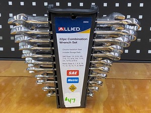 lot 47 image: Allied Mechanics 22-Piece SAE  Metric Combination Wrench Set