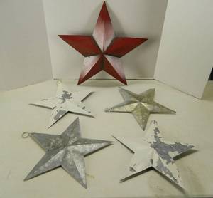 lot 10 image: Stars, Metal Decorative