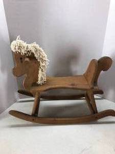 lot 46 image: Wooden Rocking Horse