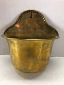 lot 56 image: Large Brass Wall Pocket