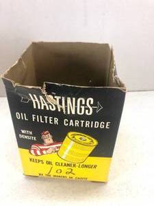 lot 130 image: 1950s HASTINGS Oil Filter Box