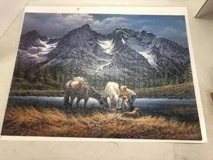 lot 139 image: 1990 Terry Redlin Western Jig Saw Puzzle