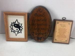 lot 150 image: Lot of (3) Deep Thought Wall Decorations