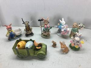 lot 160 image: Lot of (9) Easter Figurines