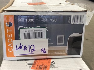 lot 12 image: Lot Of (2) Cadet Cam-Pak Flush-Mount Heaters