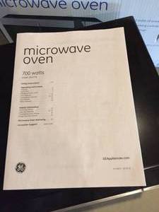 lot 120 image: GE Microwave