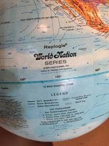lot 128 image: Vintage Reploge World Nation Globe