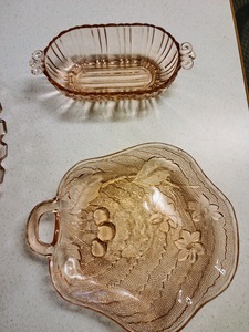 lot 27 image: Lot of Pink Depression Glass