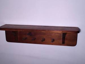 lot 152 image: Wall Mount Shelf With Four Pegs