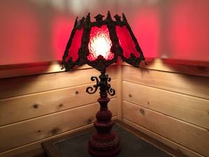 lot 160 image: Ornate Lamp With Backlit Shade