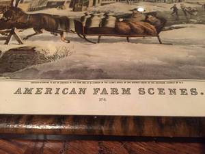 lot 166 image: American Farm Scenes Framed Art