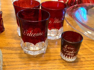 lot 65 image: Assorted Glassware including Ruby Flash