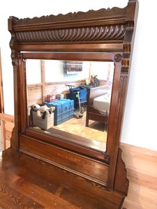 lot 140 image: Vintage Dresser With Mirror