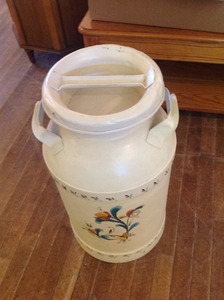lot 54 image: Painted Cream Can