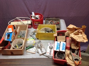 lot 91 image: Nails, Screws, Drill Bits & More