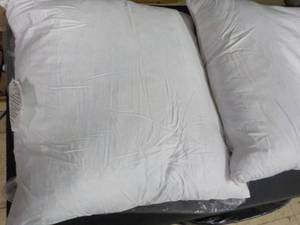 lot 57 image: Grey Down Duck Feather Pillow 18 s...