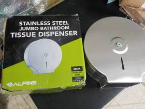 lot 75 image: Stainless Steel Jumbo Bathroom Tiss...