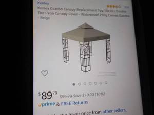 lot 95 image: Kenley Gazebo Canopy Cover...