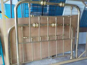 lot 170 image: Double Headboard, Footboard, metal ...