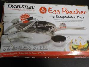lot 178 image: Excel Steel 6 cup Egg Poacher...