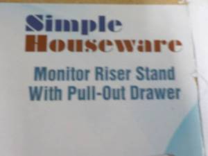 lot 180 image: Simple Houseware Monitor riser Stan...