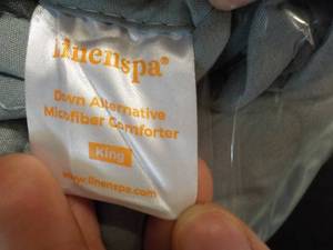 lot 187 image: Linen Spa King Down Alternative Com...