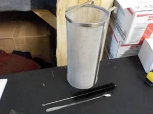 lot 226 image: Cylinder Strainer 14 tall, 6 diam...