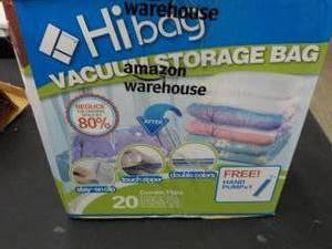 lot 266 image: Hibag 20 Vacuum Storage Bags...