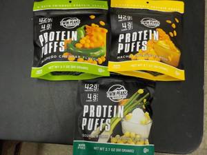 lot 268 image: 3 Bags of Twin Peaks Protein Puffs...