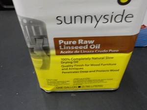 lot 278 image: Sunnyside Pure Raw Linseed Oil 1 ga...