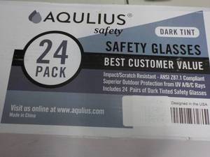 lot 291 image: Aquilus Safety Glasses dark Tint 2...
