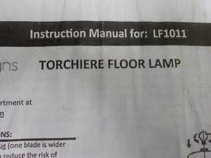 lot 294 image: Simple Designs Silver Floor Lamp...