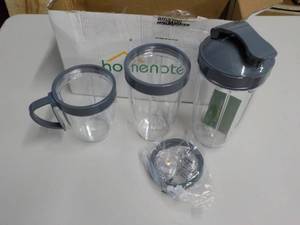 lot 318 image: Blender Bottles 3 sizes, 1 lid fits...