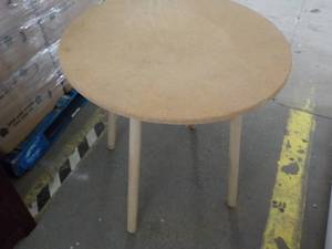 lot 336 image: Small Wooden Table 24 diameter and...