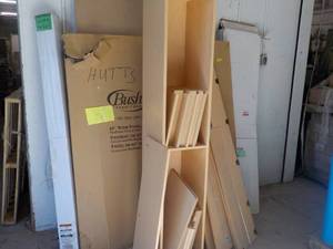 lot 402 image: Cabinet 14 x 16 x 77 with extra she...