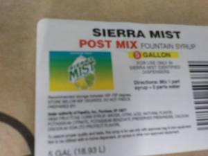 lot 495 image: 5 Gallon Sierra Mist Post Mix Fount...