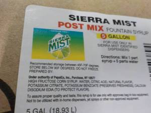 lot 497 image: 5 Gallon Sierra Mist Post Mix Fount...