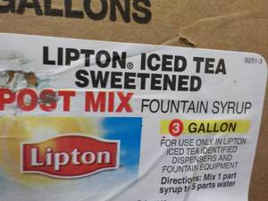 lot 505 image: 3 Gallon Lipton Iced Tea Sweetened ...