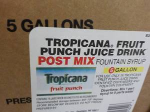 lot 519 image: Tropicana Fruit Punch Concentrate