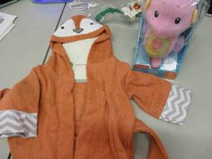 lot 24 image: Baby Aspen Fox Robe, and Soothe and...