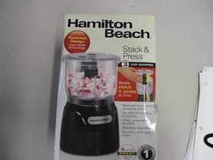 lot 206 image: Hamilton Beach Stack Press 3 Cup Ch...
