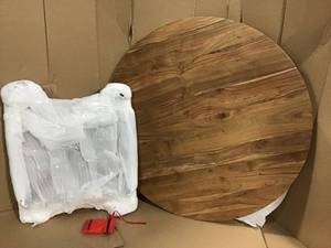 lot 37 image: LOT WITH ROUND COFFEE TABLE SEE PICS