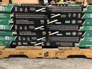 lot 42 image: LOT WITH 43 CASES OF METALUX 4 ft. 32-Watt Equivalent White Low Profile Linear Integrated LED Wrap Light Fixture, 3200 Lumens SEE PICS