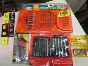 lot 29 image: 5B New Tools, Drill Bits, Screwdr...