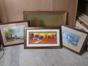 lot 52 image: Loc 12 Lot of (4) Framed Pictures - V...
