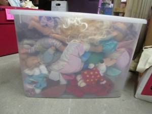 lot 108 image: 9A Tote of Dolls & Accessories...