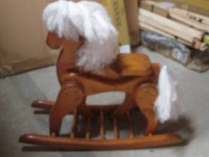 lot 112 image: 9B Solid Wood Rocking Horse, Very...