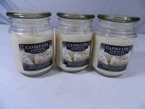 3 New CandleLite Creamy Vanilla Swirl Candles