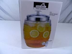 New Mini Glass Barrel Drink Dispenser